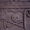 Lapida en el interior de Sant Pere
