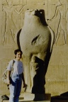 Estatua de Horus en su templo