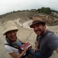 Selfie en el teatro granade, pompeya